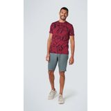 No Excess Mannen Ronde Hals T-Shirt Cassis