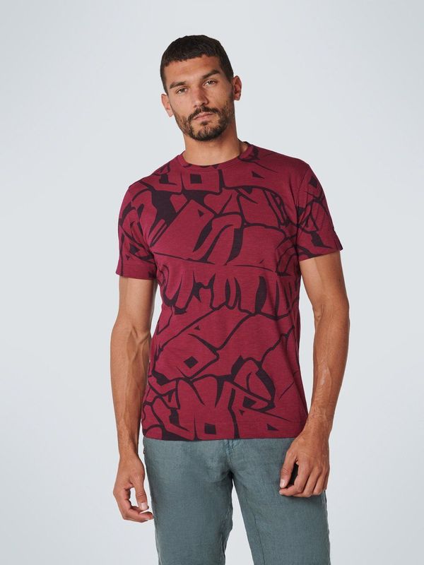 No Excess Mannen Ronde Hals T-Shirt Cassis