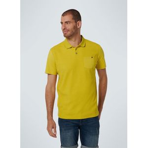 No Excess - Polo Jacquard Mix - Geel - Regular-fit - Katoen - Korte Mouw