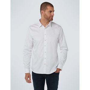 No Excess - Basic Shirt - Wit - Stretch - Satijnweave