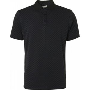 No Excess Polo Geblokt Patroon Zwart Navy - Heren