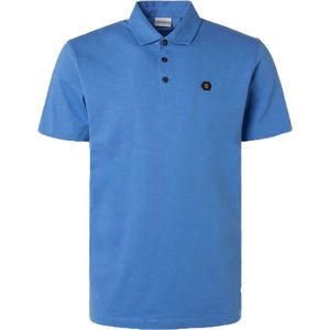 No Excess Poloshirt Slub Blauw - Heren