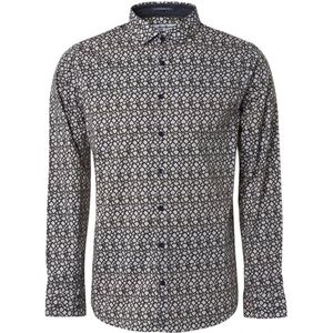 No Excess Overhemd Print Groen - Maat M - Heren - Overhemden Casual