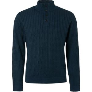 No Excess Mannen Gebreide Pullover Nacht Blauw