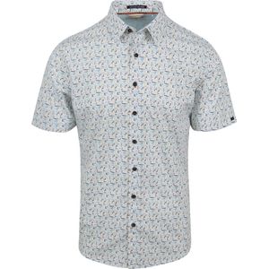 No Excess Mannen Bedrukt Shirt Korte Mouw Aqua L