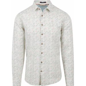 No Excess Shirt Leinen Off-white Print - Größe XXL