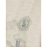 No Excess Mannen Beige T-Shirt Met Artistieke Abstracte Print Donker Beige