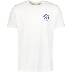 No Excess Mannen T-Shirt Met Lotusbloemontwerp - Comfort En Elegante Stijl Wit