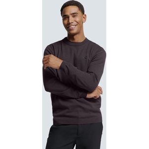 Pullover met ronde hals: Tweekleurige melange en comfortabele pasvorm