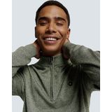 No Excess Mannen Pullover Met Halve Rits Grijs