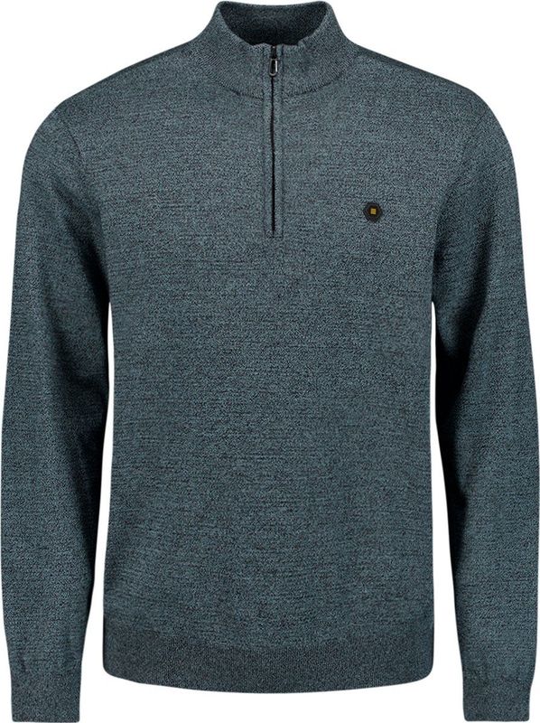 No Excess Mannen Pullover Met Halve Rits Blauw