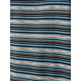 No Excess Mannen T-Shirt Met Ronde Hals En Multikleur Strepen Blauw