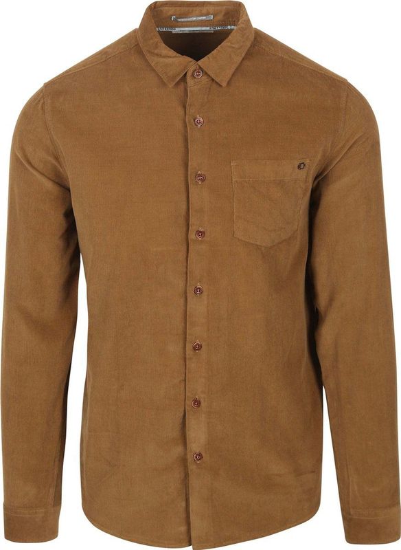 No Excess Mannen Corduroy Overhemd - Stijlvol En Comfortabel Khaki