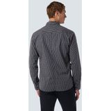 No Excess Mannen Stijlvol Winteroverhemd Met Dynamisch Allover Patroon Zwart