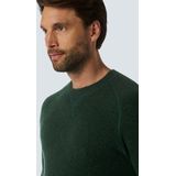 No Excess Mannen Trui Met Halve Rits En Wol Donkergroen