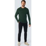 No Excess Mannen Trui Met Halve Rits En Wol Donkergroen