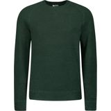 No Excess Mannen Trui Met Halve Rits En Wol Donkergroen