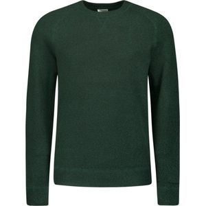 No Excess - Pullover Crewneck - Melange - Donkergroen - Wol