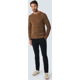 Gebreide Trui - Bruin - Gemêleerde Look - Ronde Hals - Lange Mouwen