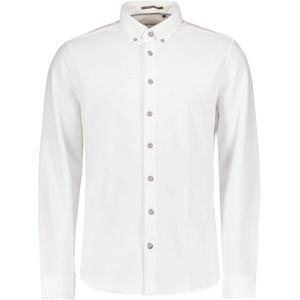 No Excess - Timeless Basics - Overhemd - Blauw - Jersey Piqué