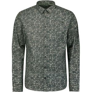 Shirt - All-Over Cirkelpatroon - Stretch - Hedendaags Comfort