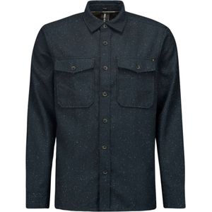 No Excess - Overshirt - Melange - Nachtkleur - Langemouw