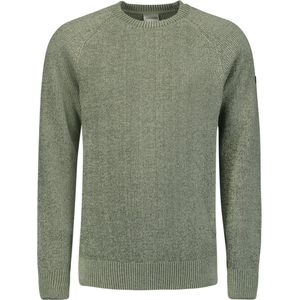 No Excess Mannen Chenillo Pullover Met Ronde Hals Grijs