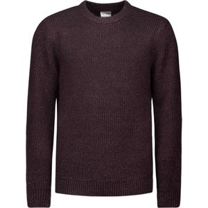 No Excess - Pullover Crewneck - 2 Coloured - Aubergine - Soft Stretch
