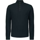 No Excess - Effen Jacquard - Trui - Halve Rits en Knopen