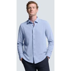 No Excess - Timeless Basics - Overhemd - Blauw - Piqué - Comfortabel