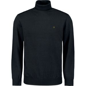 NO EXCESS Rollkragenpullover, mit Logo-Badge