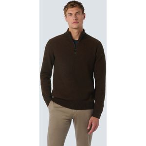 NO EXCESS Rollkragenpullover "No Excess Halber Reißverschluss Pullover Melange"