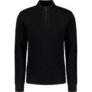 NO EXCESS Rollkragenpullover »No Excess Jacquard-Pullover mit halbem Reißverschluss«