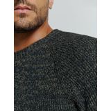 NO EXCESS Rundhalspullover »No Excess Farbiger Rippenpullover«
