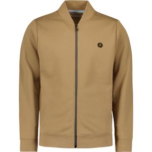 NO EXCESS Sweater No Excess Stylische Weste mit Bomberkragen und Piqué-Material