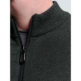 No Excess Mannen Timeless Basics Two-Tone Cardigan Donker Grijs