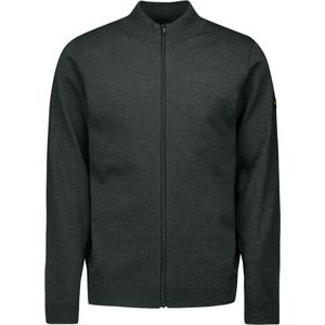 No Excess Mannen Timeless Basics Two-Tone Cardigan Donker Grijs