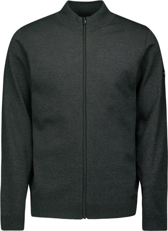 No Excess Mannen Timeless Basics Two-Tone Cardigan Donker Grijs