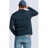 No Excess Mannen Timeless Basics Two-Tone Cardigan Donkerblauw
