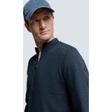 No Excess Mannen Timeless Basics Two-Tone Cardigan Donkerblauw