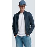 No Excess Mannen Timeless Basics Two-Tone Cardigan Donkerblauw