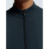 No Excess Mannen Timeless Basics Two-Tone Cardigan Donkerblauw