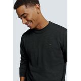 No Excess Mannen Timeless Basics Two-Tone Sweater Donker Grijs