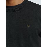 No Excess Mannen Timeless Basics Two-Tone Sweater Donker Grijs