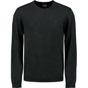 No Excess Mannen Timeless Basics Two-Tone Sweater Donker Grijs
