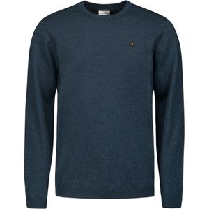 NO-EXCESS Trui Timeless Basic Two Tone Trui N2180 037 Navy Mannen