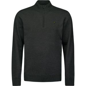 No Excess Mannen Timeless Basics Half-Zip Sweater Donker Grijs