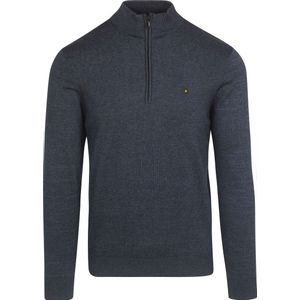 No Excess Mannen Timeless Basics Half-Zip Sweater Donkerblauw