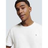 No Excess Mannen Timeless Basics Round Neck Detail T-Shirt Wit