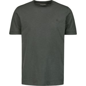 No Excess Mannen Timeless Basics Round Neck Detail T-Shirt Donker Grijs